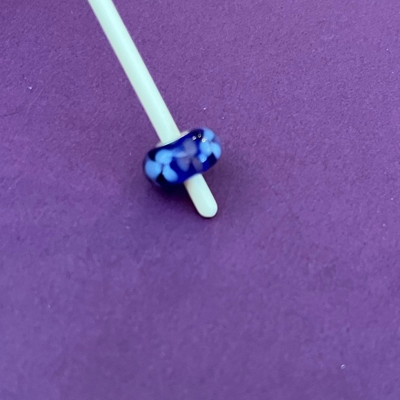 Trollbeads blue Double Flower bead. - Picture 6 of 9